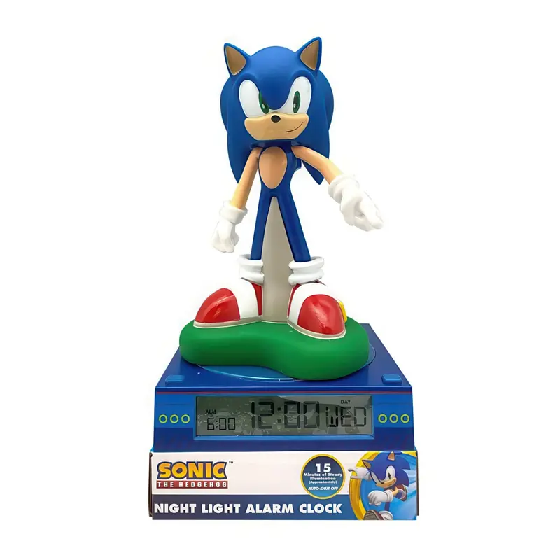 Sonic-Themed 3D Nightlight & Dual-Alarm Clock With Adjustable Light 1