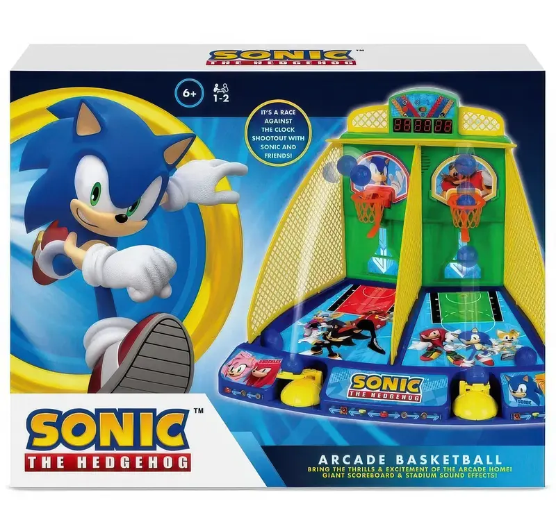 Sonic-Themed Arcade Basketball Toss Game – Interactive Scoring Lights 1