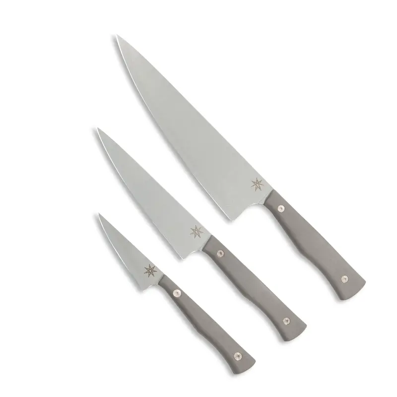 Sous Chef Knife Set – Solid Gray G-10 Handle – Culinary 2.0 1