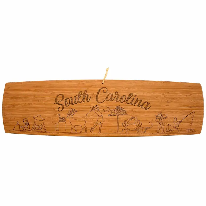South Carolina Personalized Charcuterie Board – Extra-Large 30" X 8.5" Acacia 1