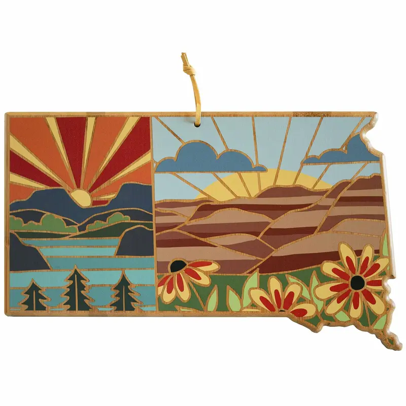 South Dakota Themed Cutting Board – Unique State Design By Summer Stokes 1