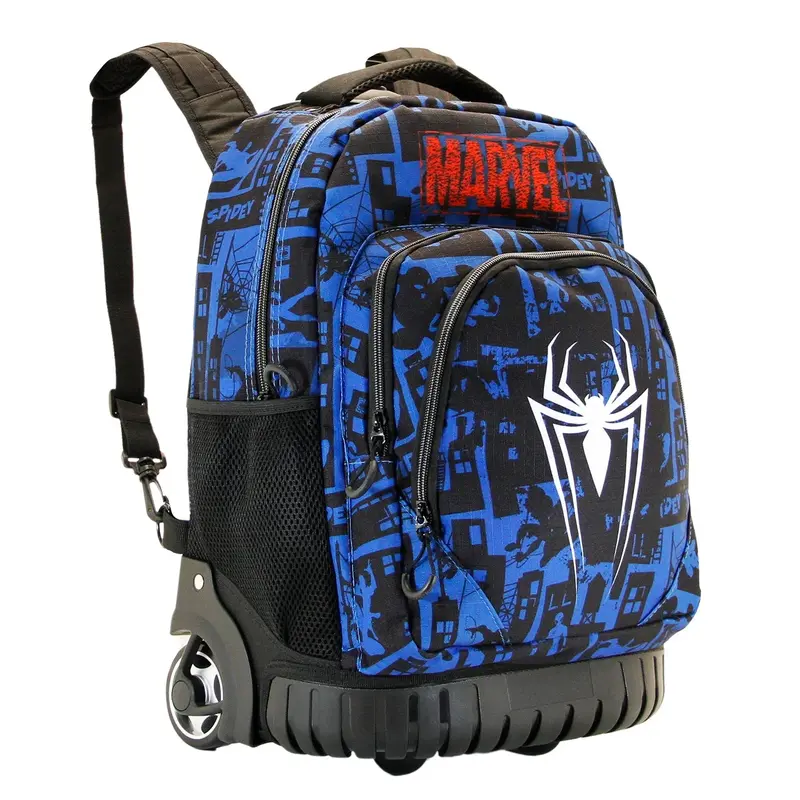 Spider-Man Marvel Travel Trolley Luggage – 47Cm Sky Blue Fan Gts Design 1