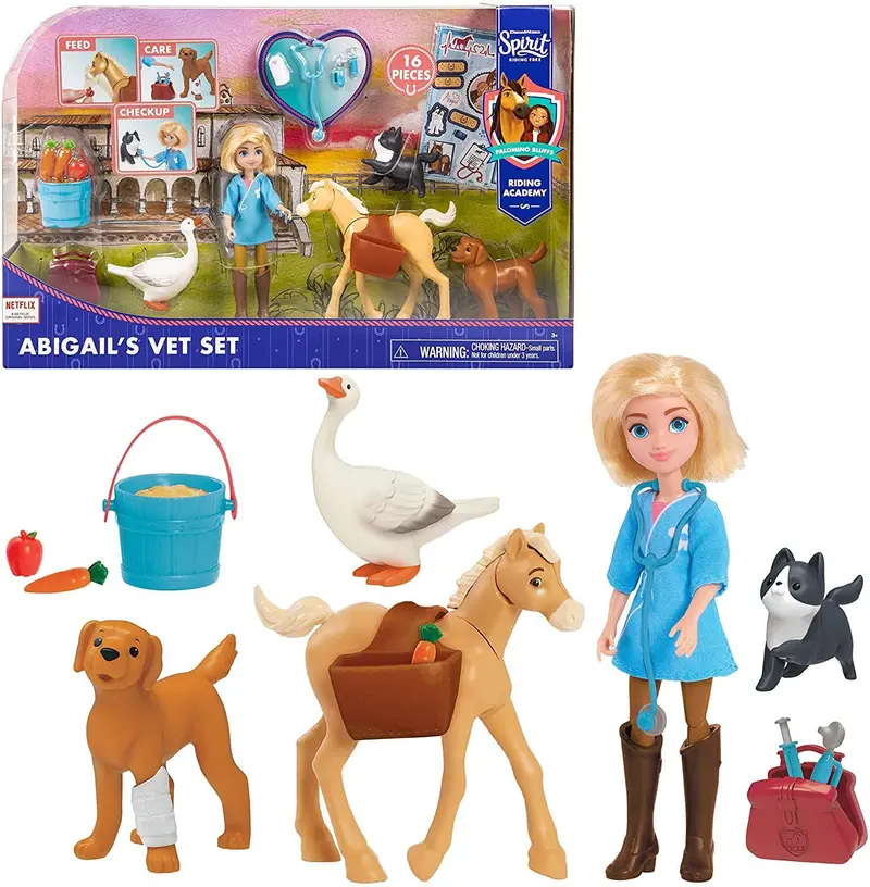 Spirit Abigail’S Vet Playset – Pretend Veterinary Care Kit With Animal Figures 1