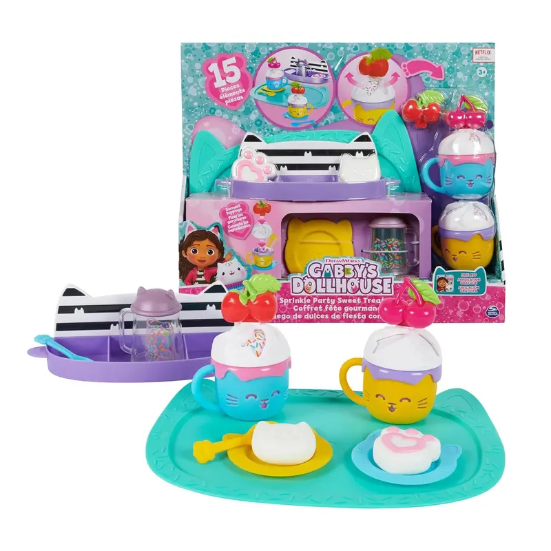Sprinkle Party Service Pretend Playset – Gabby’S Dollhouse Theme 1