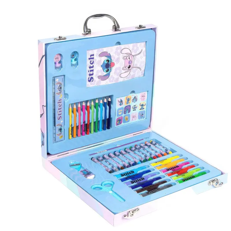 Stitch Colouring Stationery Case – Art-Supplies Storage With Disney Theme 1