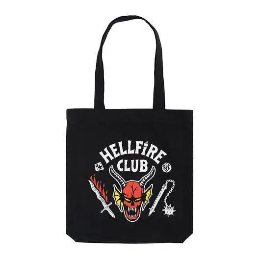 Stranger Things Hellfire Club Tote Bag – Official Licensed Cotton Carryall 1