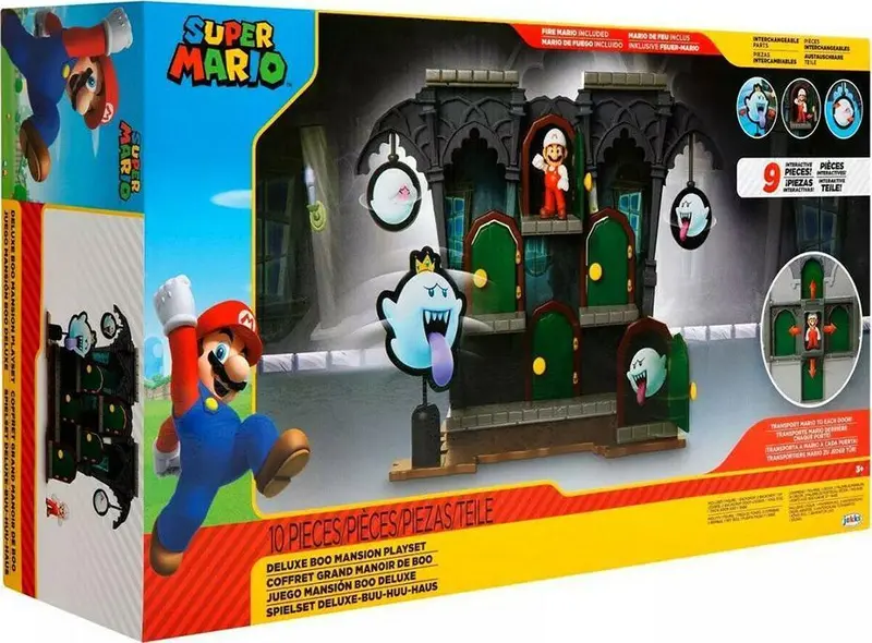 Super Mario Boo Mansion Deluxe Playset – Interactive Mansion Toy With Moving Parts 1