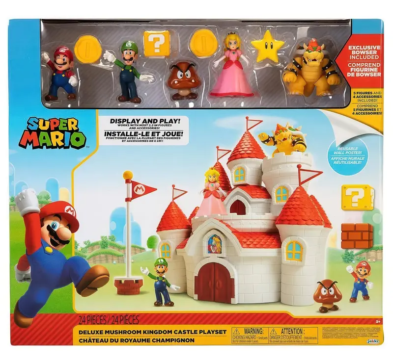 Super Mario Bros Mushroom Kingdom Castle Playset – Deluxe Interactive Toy 1