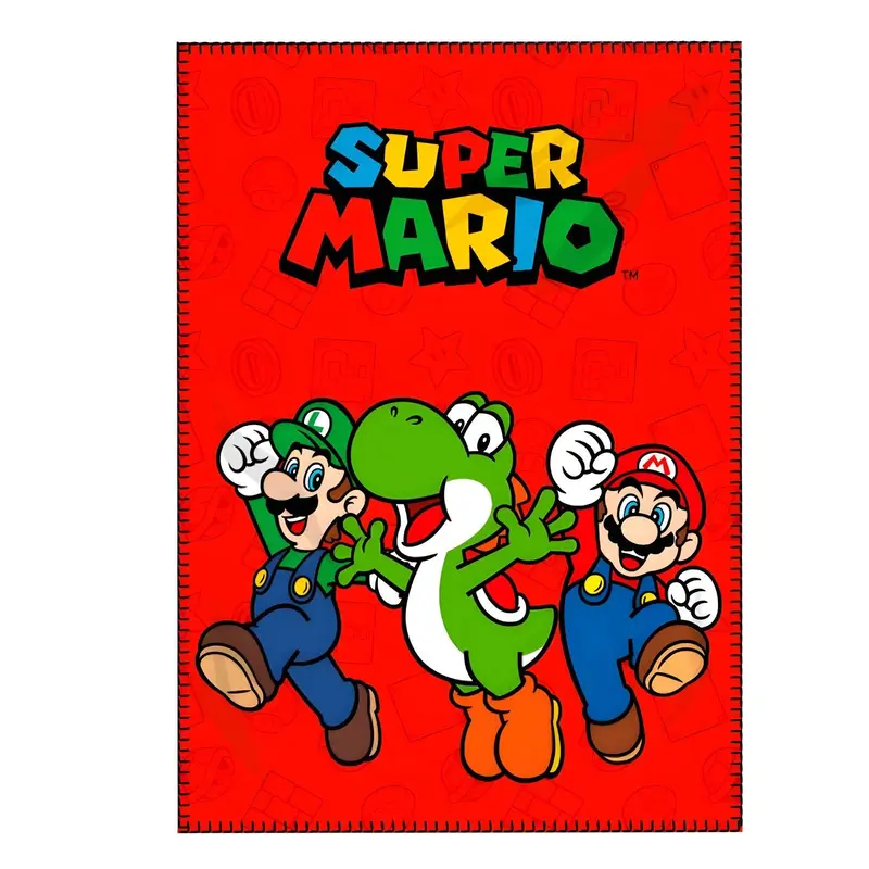 Super Mario Bros Polar Blanket – Vibrant Pixel-Art Themed Cozy Cover 1