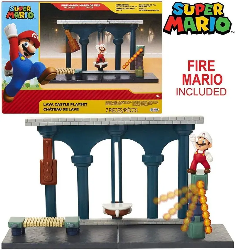 Super Mario Lava Castle Action Playset – Volcanic-Themed Building Toy For Kids 1