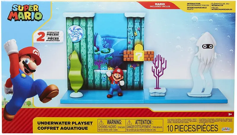 Super Mario Underwater Kingdom Playset – Aquatic-Themed Interactive Toy Set 1
