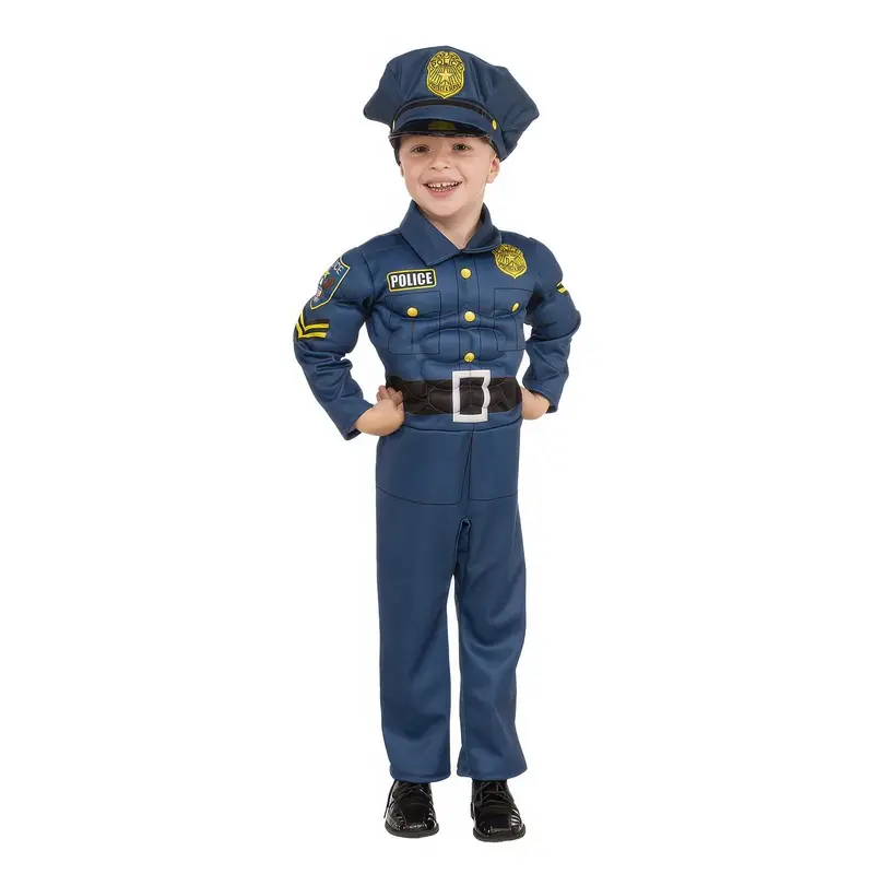 Super Police Kids Costume – Medium Size – Hero-Themed Dress-Up Outfit 1