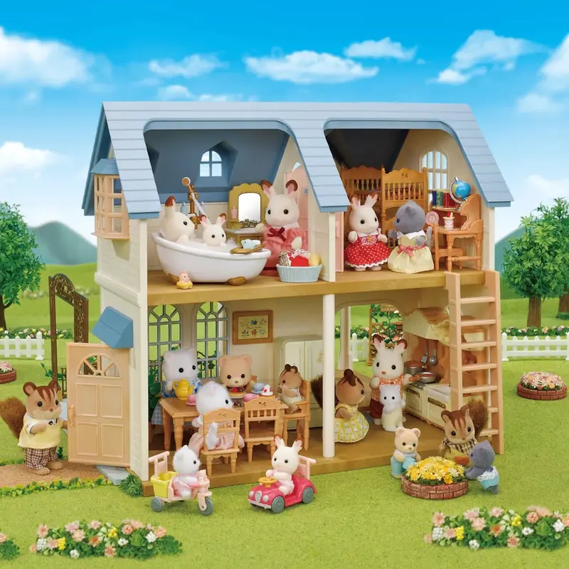 Sylvanian Families Courtyard Home Playset With Garden Features 1