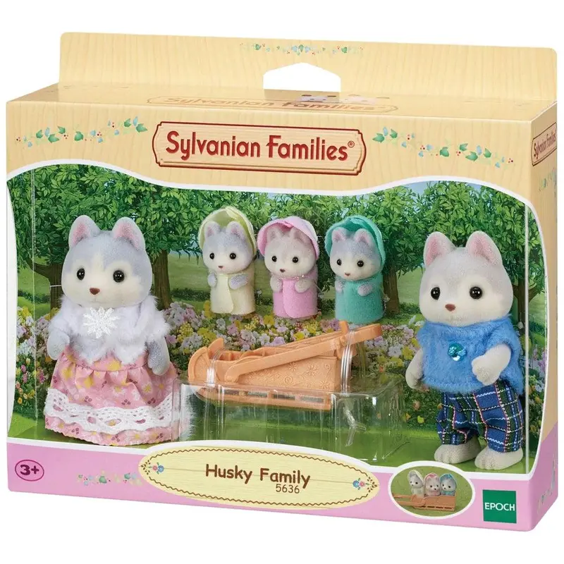 Sylvanian Families Husky Family Set – Detailed Animal Figurine Collection 1
