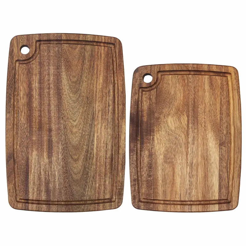 Tb Home® Premium 2-Piece Acacia Wood Cutting Board Set 1