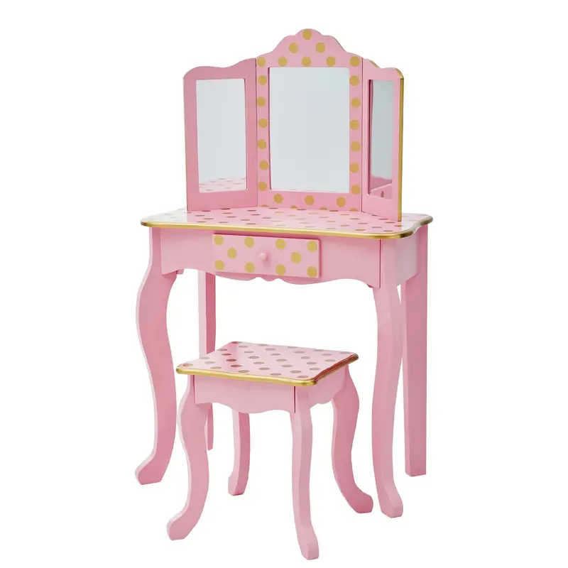 Teamson Fantasy Fields Kids Vanity Dressing Table And Stool Set 1