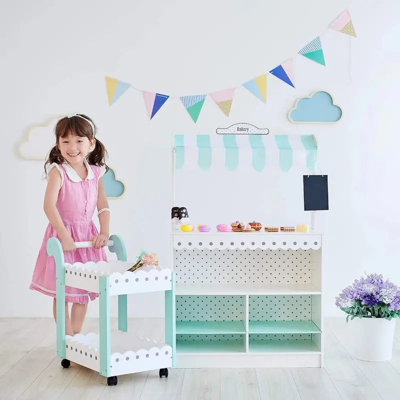 Teamson My Dream Bakery Activity Center – Dessert Stand Playset With Role-Play Accessories 1