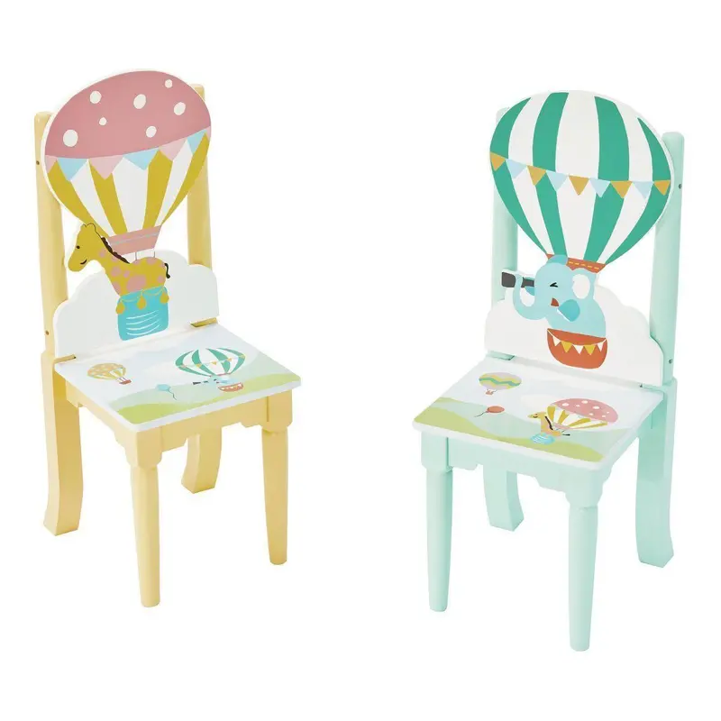 Teamson Usa Hot Air Balloon-Themed Twin Chair Set – Decorative Doll-Scale Seating 1