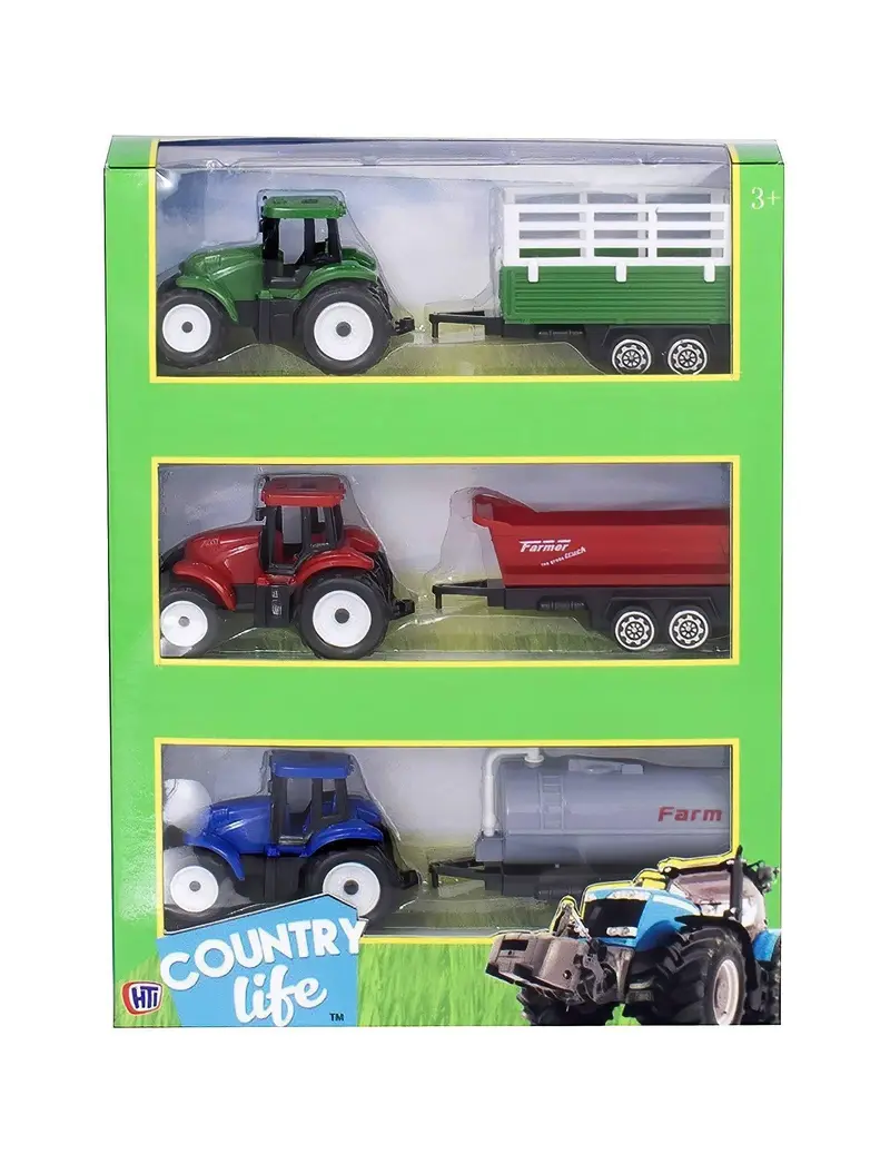 Teamsterz Country Life Tractor & Trailer Set – 3-Piece Collection 1