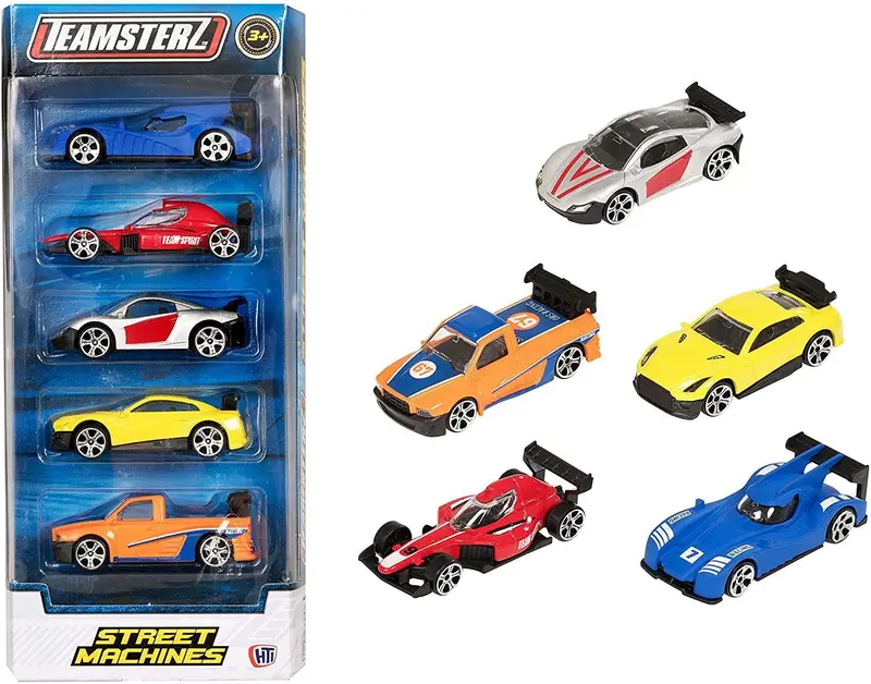 Teamsterz Die-Cast Street Machines – 5-Piece Car Collection 1