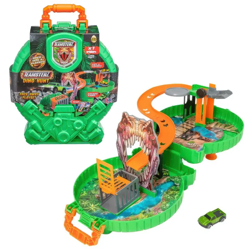 Teamsterz Dino Hunt Wheelie Playset – Packaway Dinosaur Adventure 1