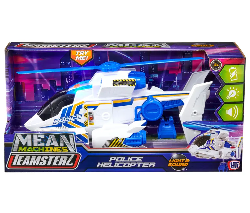 Teamsterz Mean Machines Police Helicopter – Light & Sound Edition 1