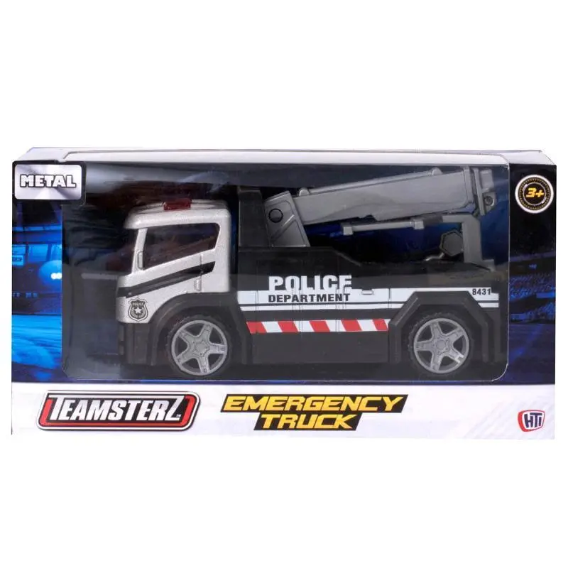 Teamsterz Metal Police Tow Truck – 4-Inch Emergency Vehicle 1