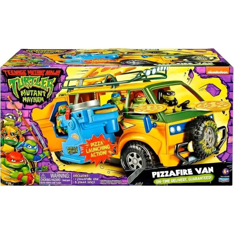 Teenage Mutant Ninja Turtles Movie Edition Pizza Fire Van Toy 1
