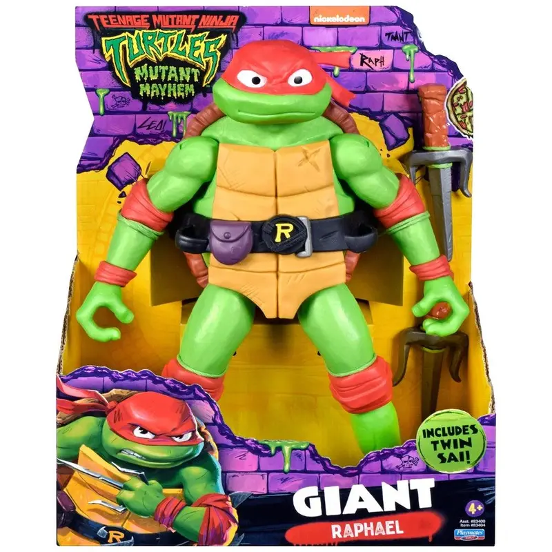 Teenage Mutant Ninja Turtles Mutant Mayhem Giant Raphael Figure – 30Cm Posable Action Doll 1