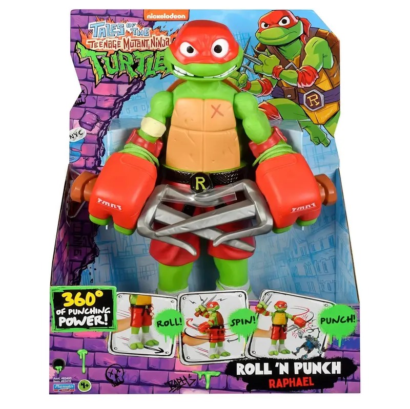 Teenage Mutant Ninja Turtles Raphael – Giant Roll & Punch Action Figure 1