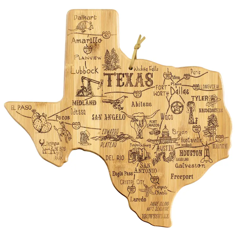 Texas-Inspired Cutting Board – 14" X 13.375" 1