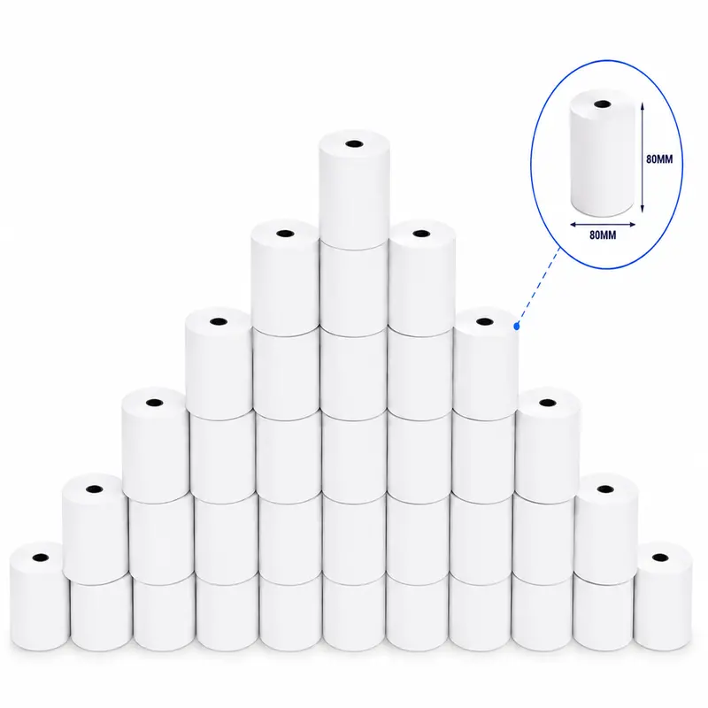 Thermal Receipt Paper Rolls – 80Mm Width Eftpos & Pos Compatible 1