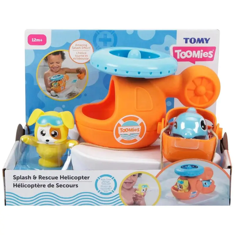 Tomy Toomies Splash & Rescue Helicopter Water Play Toy 1