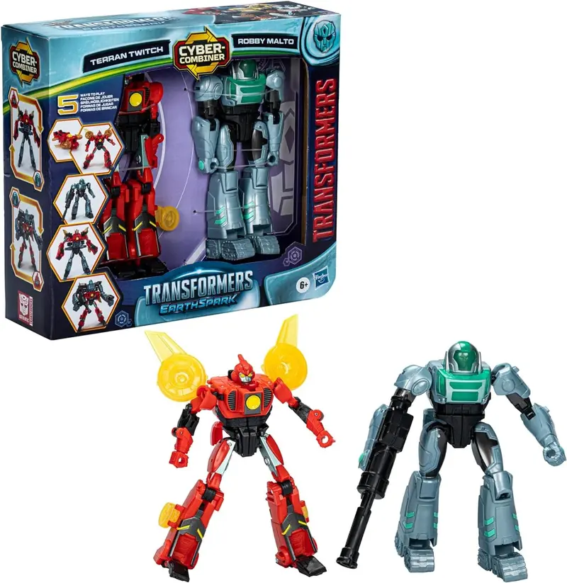 Transformers Earthspark Cyber-Combiner Duo: Terran Twitch & Robby Malto 1