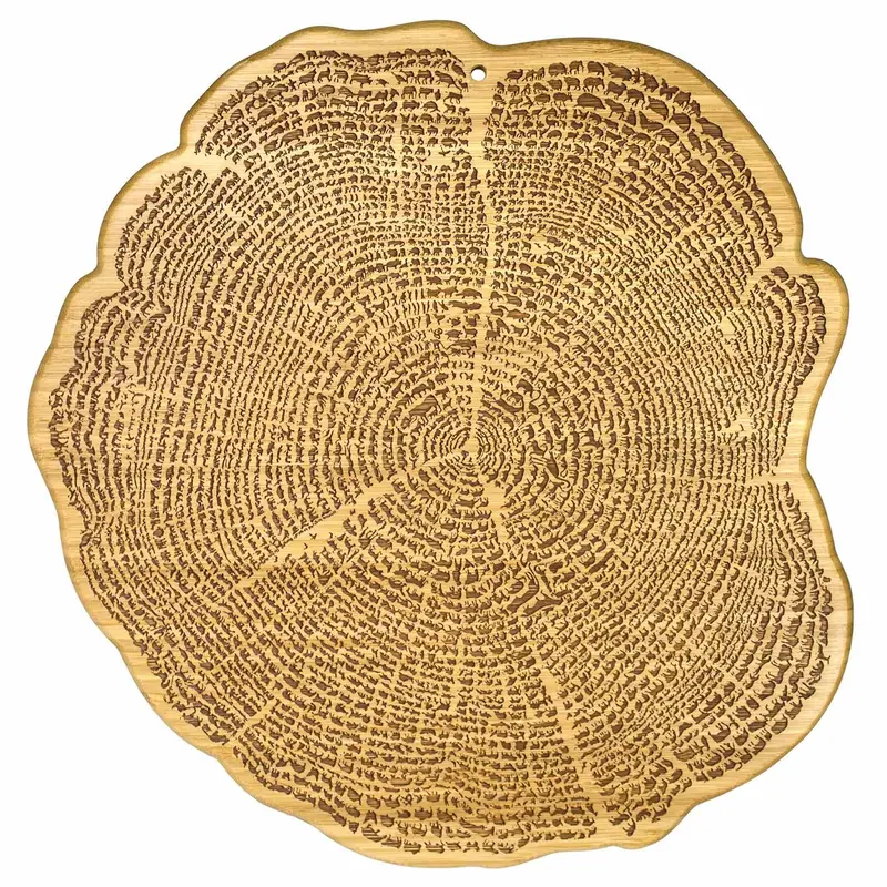 Tree Of Life Engraved Serving Board – 13.5" X 13" Spiritual Wooden Platter 1