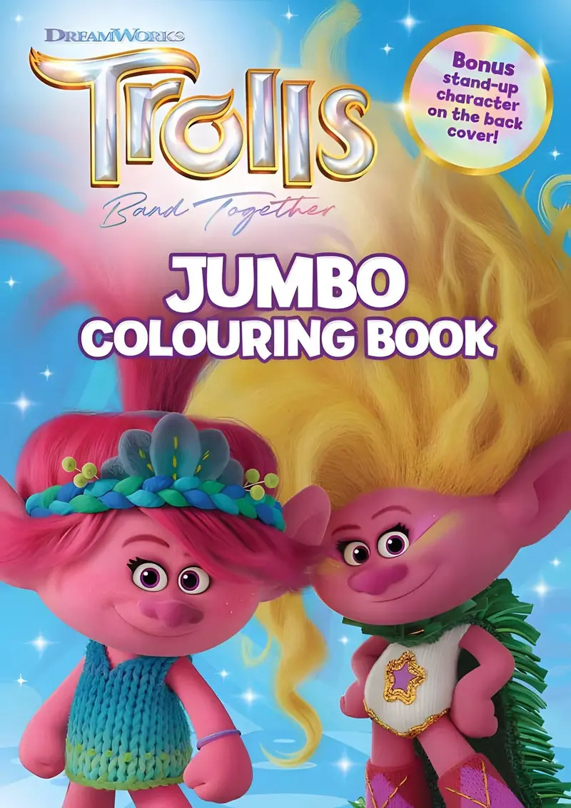 Trolls Jumbo Colouring Book – 3-Pack, 96 Pages Each 1