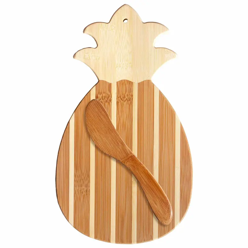 Tropical Pineapple Serving Board And Spreader Knife Gift Set 1