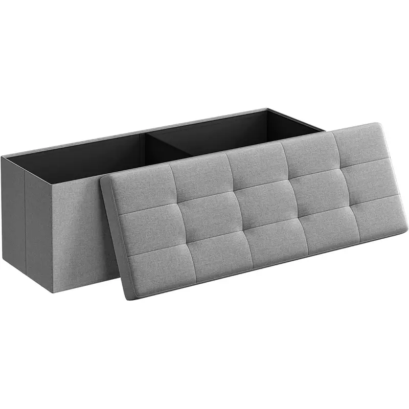 Tufted Footstool Ottoman With Internal Storage Space 1