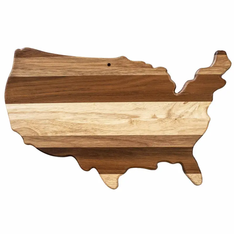 Usa-Made Shiplap Cutting Board With Rustic Wood Grain By Rock & Branch® 1