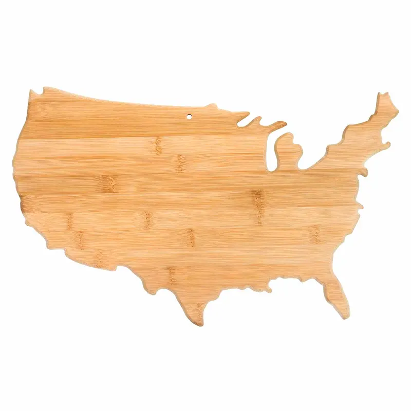 Usa Map-Inspired Cutting Board – 17.5" X 11" Large Format Butcher Block 1