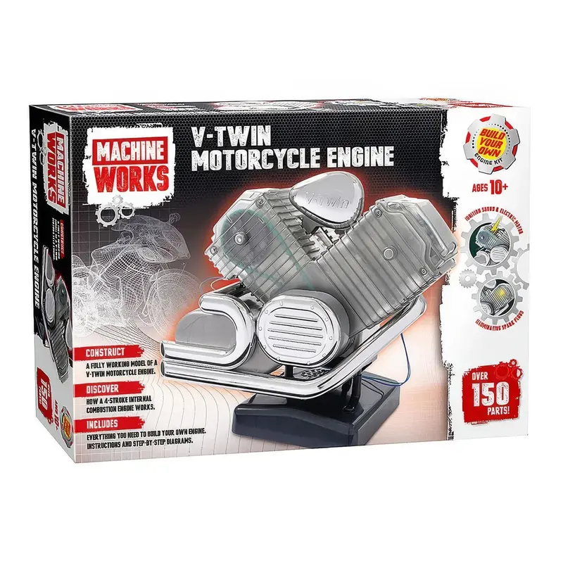 V-Twin Motorcycle Engine Model Kit – Machine Works Display Replica 1