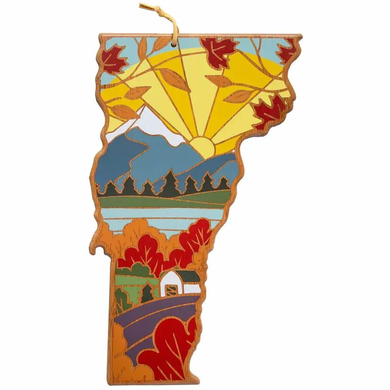 Vermont Maple-Themed Cutting Board – Custom Illustrated By Summer Stokes 1