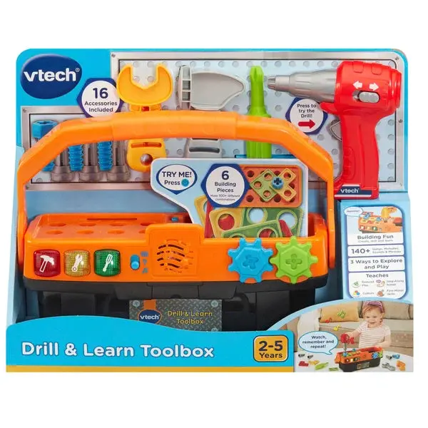 Vtech Drill & Learn Interactive Toolbox For Toddlers 1