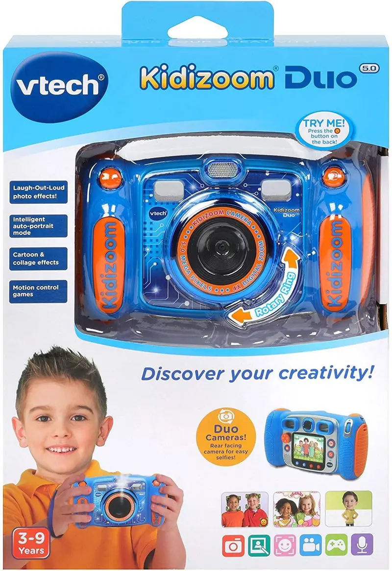 Vtech Kidizoom Duo 5.0 Kids’ Digital Camera – Blue Dual-Lens Model 1