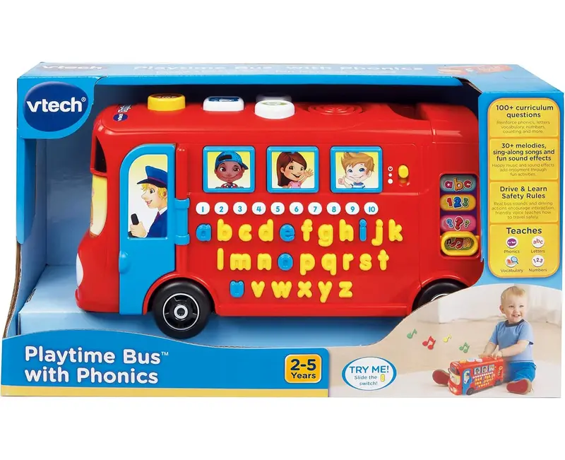 Vtech Playtime Learning Bus – Interactive Phonics Toy With Songs And Sounds 1