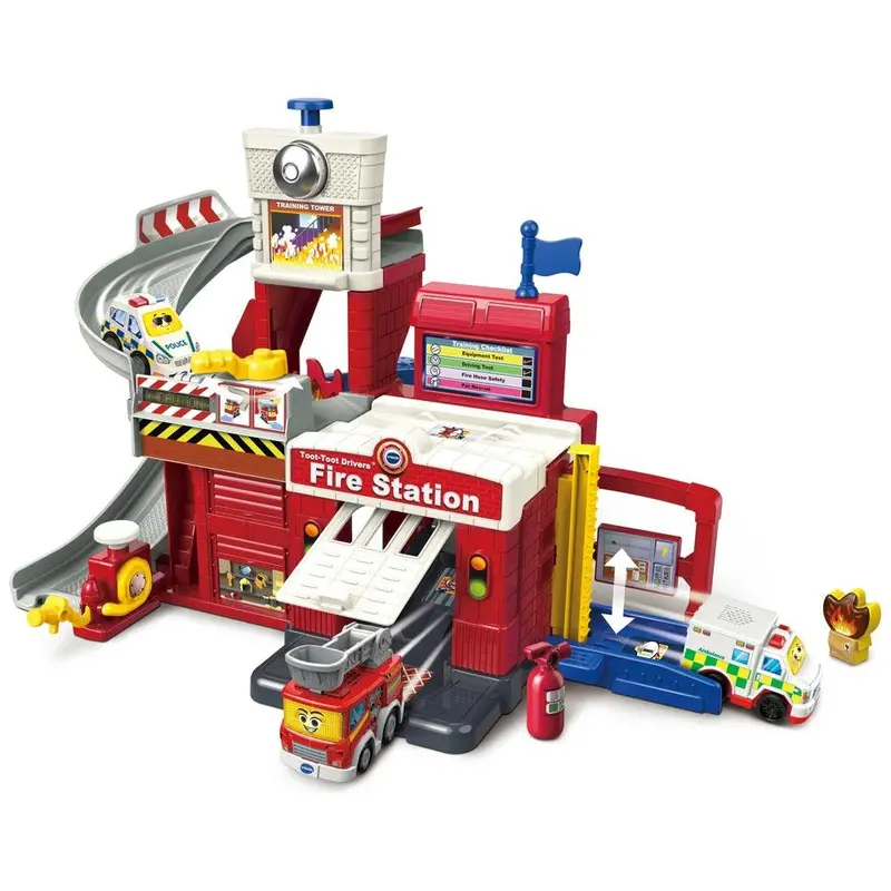 Vtech Toot-Toot Drivers Fire Station Playset With Lights & Sounds 1