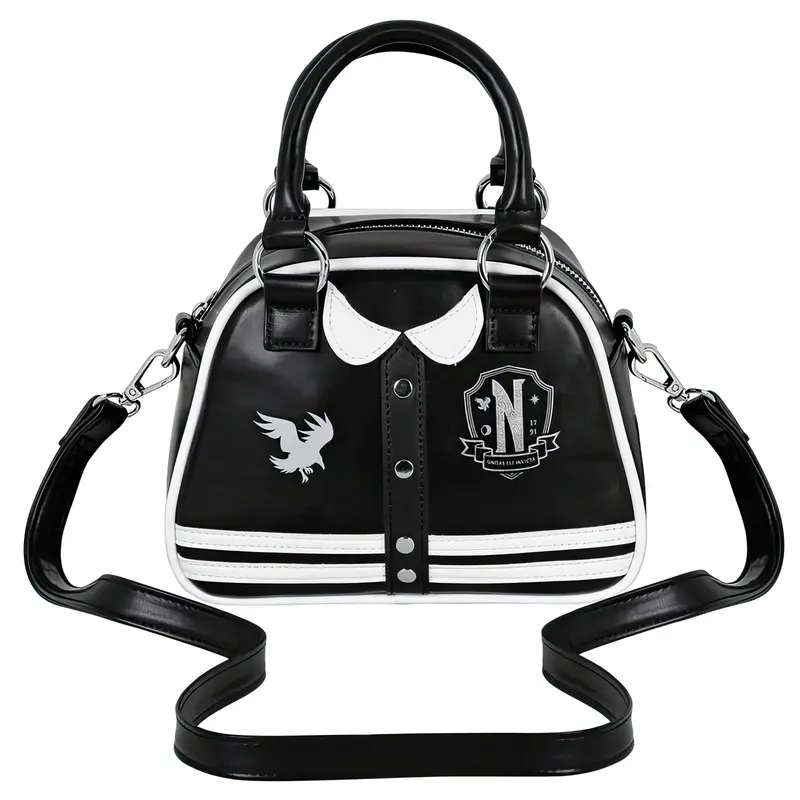 Wednesday Addams Varsity-Style Bowling Bag 1