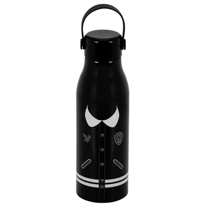 Wednesday Addams Varsity-Style Insulated Water Bottle 1