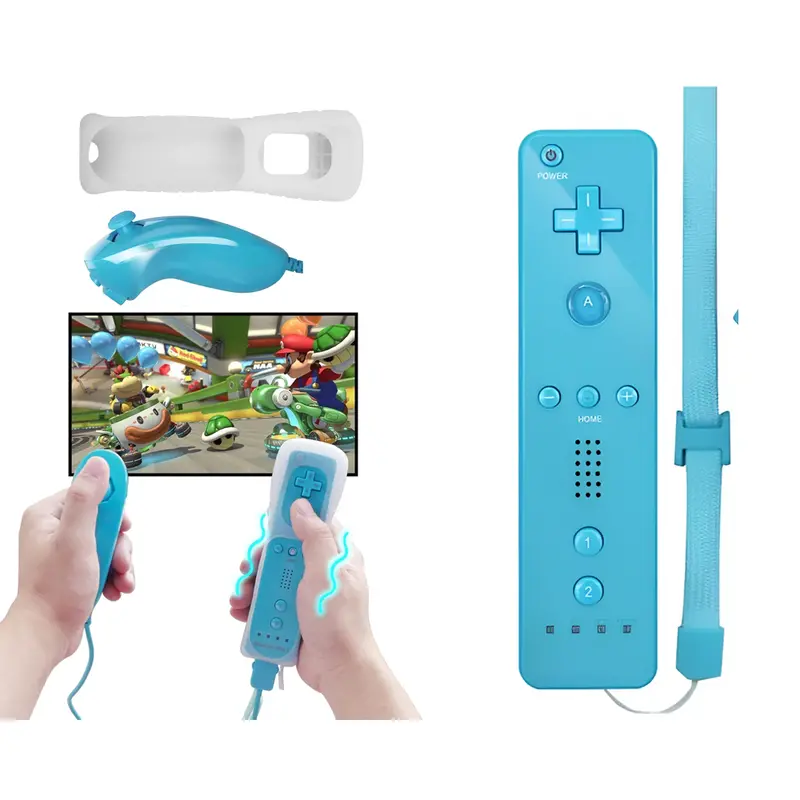Wii Remote Controller Bundle With Nunchuk – Official-Style Pair 1