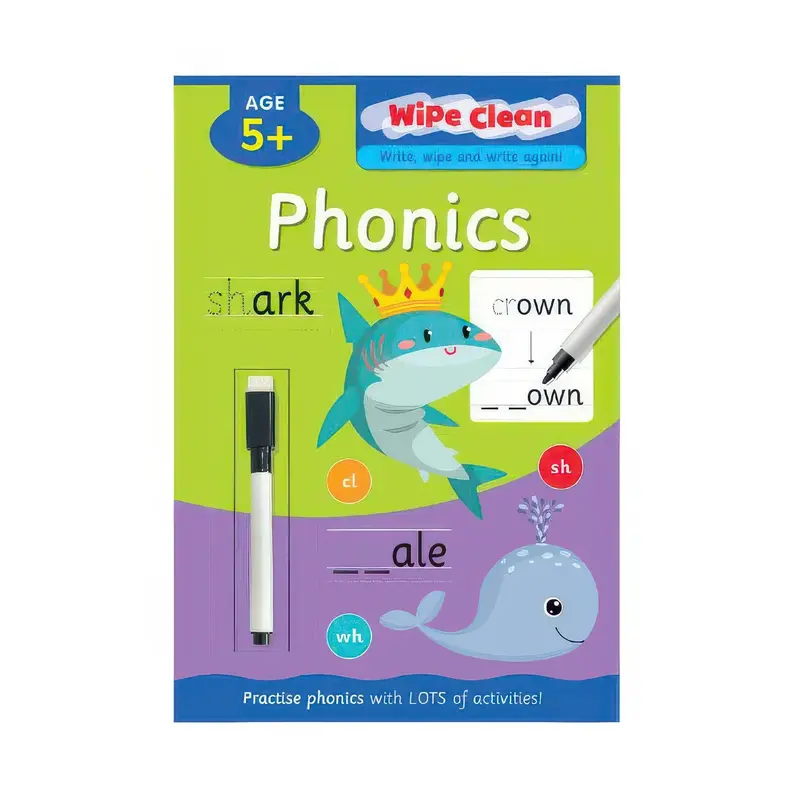 Wipe-Clean Phonics Workbook – Dry-Erase Early Literacy Tool 1